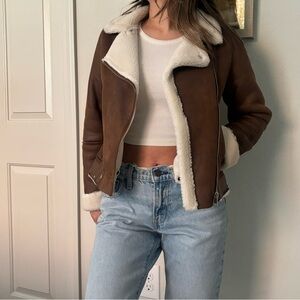 Brown Shearling Women's Jacket